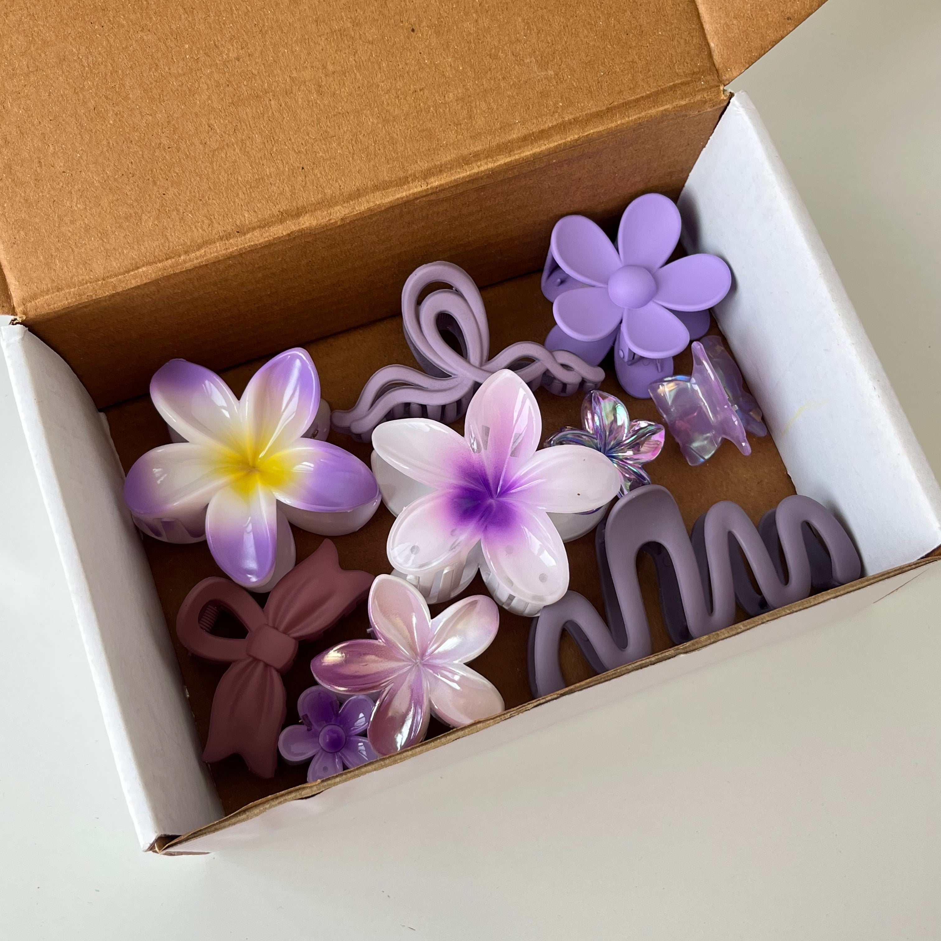 Lavender Bloom – Hair Accessory Combo (Set of 10)